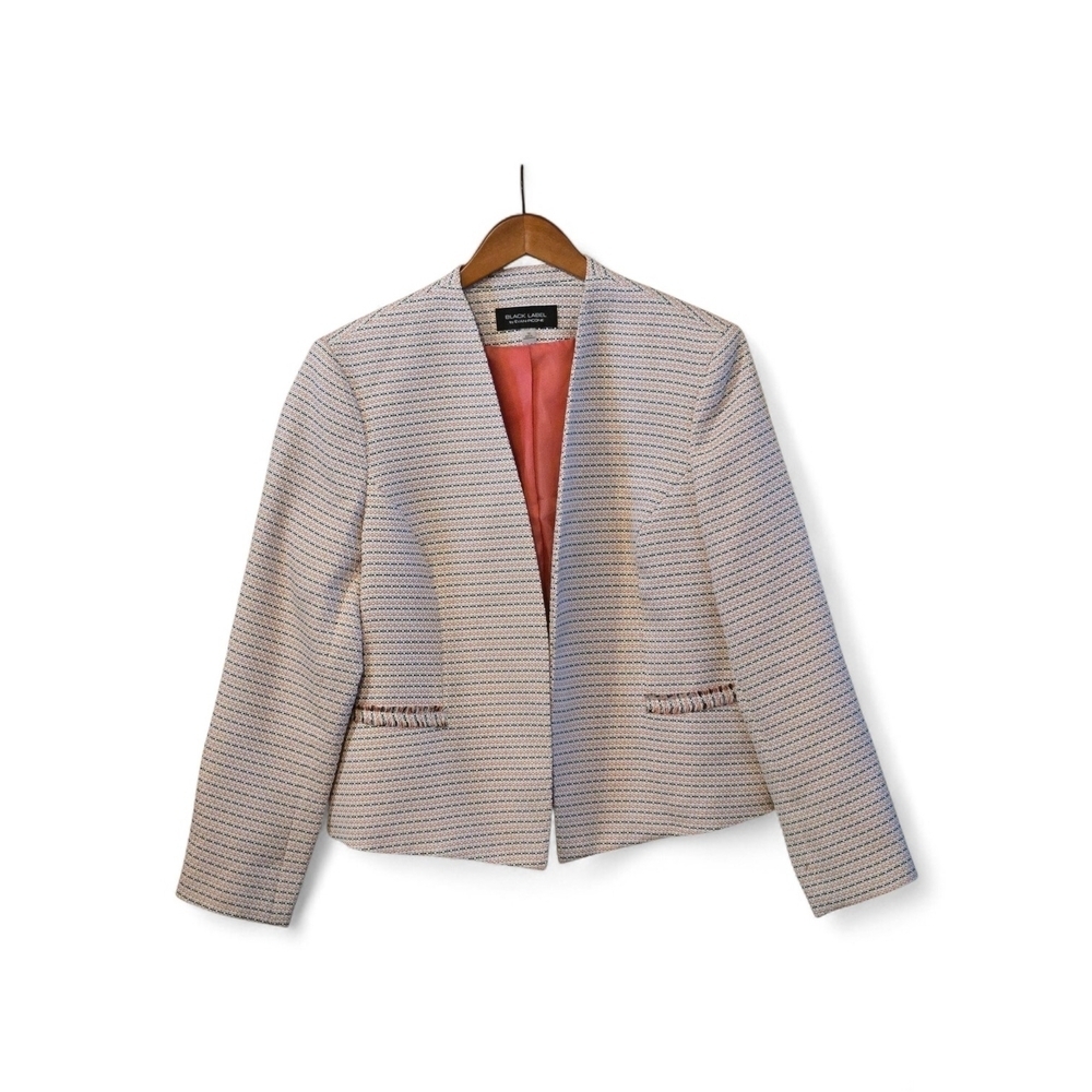 Black Label By Evan Picone Women's 16 Textured Bouclé Tweed Suit Lined Jacket